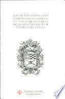 Libro Acto de investidura como academico de honor de la A.C los academicos de la argamasilla